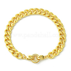 Messing Micro Pave klare Zirkonia Link Armbänder&nbsp;BJEW-JB13735
