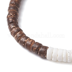 Set di braccialetti elasticizzati con perline di cocco e turchese sintetico&nbsp;BJEW-JB10812