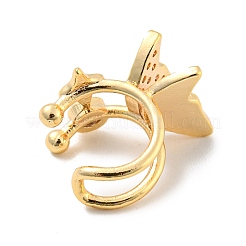 Orecchini in vero ottone placcato oro 14k con zirconi cubici&nbsp;EJEW-M232-01D-G