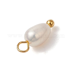 Natürliche Süßwasserperlen Kartoffel Charms&nbsp;X-PALLOY-JF03202-01