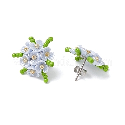 Ohrstecker mit Blumenmotiv aus 304 Edelstahl&nbsp;EJEW-MZ00457