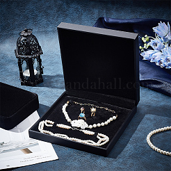 Aufbewahrungsgeschenkbox für Schmuckset aus PU-Leder&nbsp;CON-WH0104-09