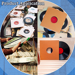 Verpackungstüten aus Kraftpapier für Schallplatten&nbsp;AJEW-WH0596-663A