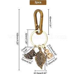 2 x Schlüsselanhänger aus Messing.&nbsp;KEYC-FH0001-06