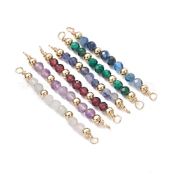 12 Stück 12 Stile Konstellation Naturstein facettiert rund Perlen Verbinder Charms&nbsp;PALLOY-JF04686