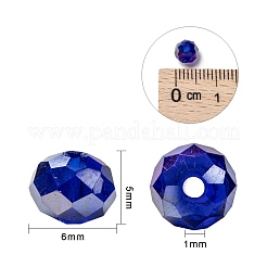 Perles de verre galvanisées 10 couleurs&nbsp;EGLA-JP0002-01B-6mm