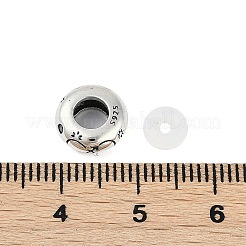 925 perline europee in argento sterling con zirconi cubici colorati&nbsp;STER-R005-01AS-09