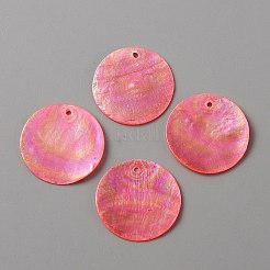Natürliche Capiz Shell Anhänger&nbsp;BSHE-WH0004-10B