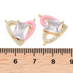 Pendenti in zirconi cubici trasparenti in micro pavè di ottone&nbsp;KK-H262-03G