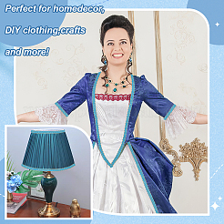 Ruban de dentelle ondulée en filigrane de polyester&nbsp;SENE-WH0003-32A