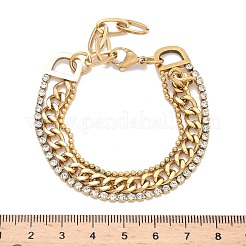Mehrreihige Armbänder aus 304 Edelstahl&nbsp;BJEW-C103-01G