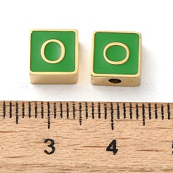 Emailleperlen aus 304 Edelstahl&nbsp;STAS-L022-293G-O