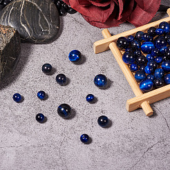 Gefärbte und erhitzte runde Tigerauge-Perlen aus natürlichem Tigerauge für die Herstellung von Armbändern&nbsp;DIY-KS0001-19