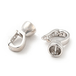 Fermoirs repliables en laiton micro pave zircone cubique transparente&nbsp;KK-G425-03P