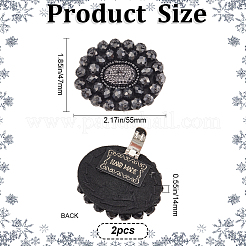 2 decorazione per scarpe in strass in lega&nbsp;AJEW-GF0009-34