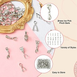 36 pièces 18 styles en laiton pic à glace pincée bails&nbsp;KK-CJ0002-82