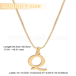 1 collar con colgante de letra de acero inoxidable 304&nbsp;NJEW-LP0001-38Q-G