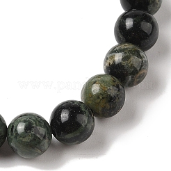 Bracelets de perles tressées en jaspe kambaba naturel rond de 8 mm&nbsp;BJEW-C067-01B-21