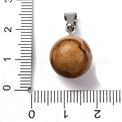 Runde natürliche Bildjaspis-Anhänger&nbsp;G-Q434-19