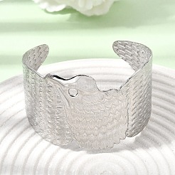 Sommer 304 Edelstahl breite Manschette Armreifen für Frauen Männer&nbsp;BJEW-F511-01P