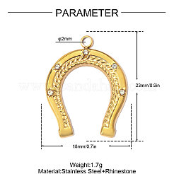 Acciaio inossidabile 304 con pendenti in strass di cristallo&nbsp;RB-OY001-53G