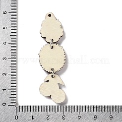 Grands pendentifs en bois sur le thème d'Halloween&nbsp;WOOD-Z004-09G