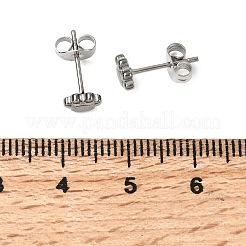 Orecchini a bottone in acciaio inossidabile 304 per donna&nbsp;EJEW-G459-01A-P