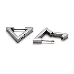 Pendientes de aro triangulares de acero inoxidable 304 resistentes al deslustre&nbsp;STAS-H156-02A-P