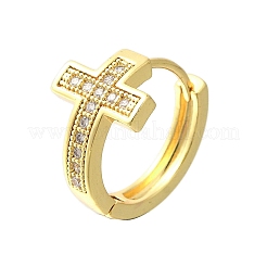 Creolen aus klarem Zirkonia aus Messing&nbsp;EJEW-M047-03G