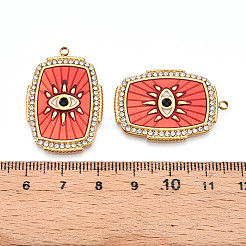 Ionenplattierung (IP) 304 Edelstahl Böse Augen Emaille Anhänger&nbsp;STAS-N107-04A-G