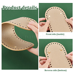 4 stücke 4 farben oval pu leder stricken häkeln taschen nagel boden shaper pad&nbsp;DIY-PH0021-35A