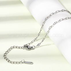 12 Stück 2.2 mm 304 Edelstahl-Halskette mit geriffelter Form für Damen und Herren&nbsp;NJEW-H093-16P