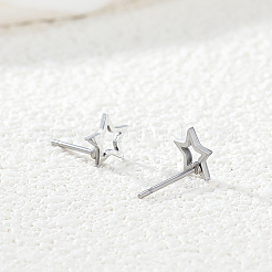 Pendientes de estrella hueca de acero inoxidable 201&nbsp;EH5151