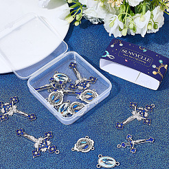 Kit de colgante y eslabones de aleación de esmalte de rosario azul (20 pieza&nbsp;FIND-SC0021-26