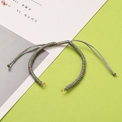 Fabrication de bracelet en cordon de polyester tressé réglable&nbsp;AJEW-JB00763-02
