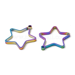 Ciondoli a forma di stella con lunetta posteriore aperta in acciaio inossidabile 304&nbsp;STAS-Z040-01RC