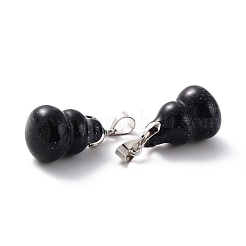 Sintetici ciondoli Goldstone blu&nbsp;G-G846-01J
