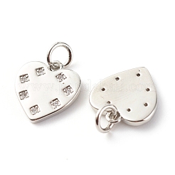 Latón micro pavimenta claro colgantes de circonio cúbico&nbsp;ZIRC-P094-22P-RS