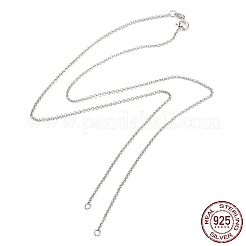 Rhodinierte 925 Rolo-Ketten aus Sterlingsilber zur Halskettenherstellung&nbsp;STER-B001-05P
