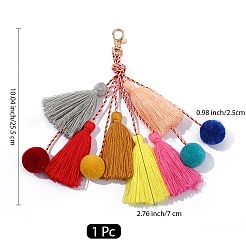 Decoraciones colgantes de borlas de poliéster&nbsp;HJEW-WH20022-09A