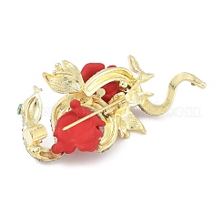 Legierung Kristall Strass Broschen&nbsp;JEWB-C041-03G
