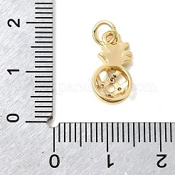 Ciondoli in ottone con pavé di zirconi chiari&nbsp;KK-G554-12G