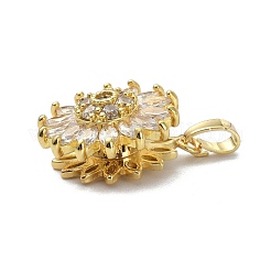 Pendentifs en laiton zircon cubique transparent&nbsp;ZIRC-I055-02G