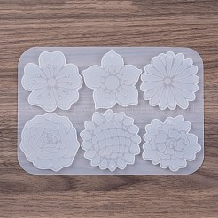 DIY Silikonformen für Blumenanhänger&nbsp;X1-AJEW-M228-01