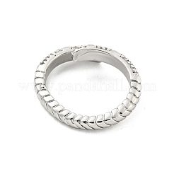 Micro ottone spianare anelli gemelli zirconi&nbsp;RJEW-I103-049P
