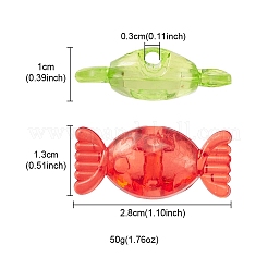 50g transparente Acrylperlen&nbsp;TACR-YW0001-68
