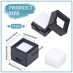 Scatole portaoggetti in plastica cubica con diamanti sfusi&nbsp;CON-WH0095-49C