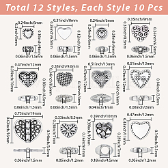 120pcs 12 Arten tibetanische Legierungsperlen&nbsp;FIND-PA0001-04