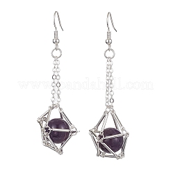 Ganci eringer in ottone con vassoio&nbsp;EJEW-JE05540-01