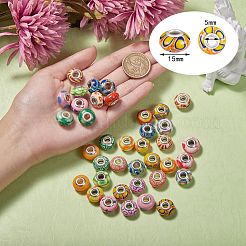 38pcs 19 Farben handgemachte europäische Polymertonperlen&nbsp;CLAY-SZ0001-51